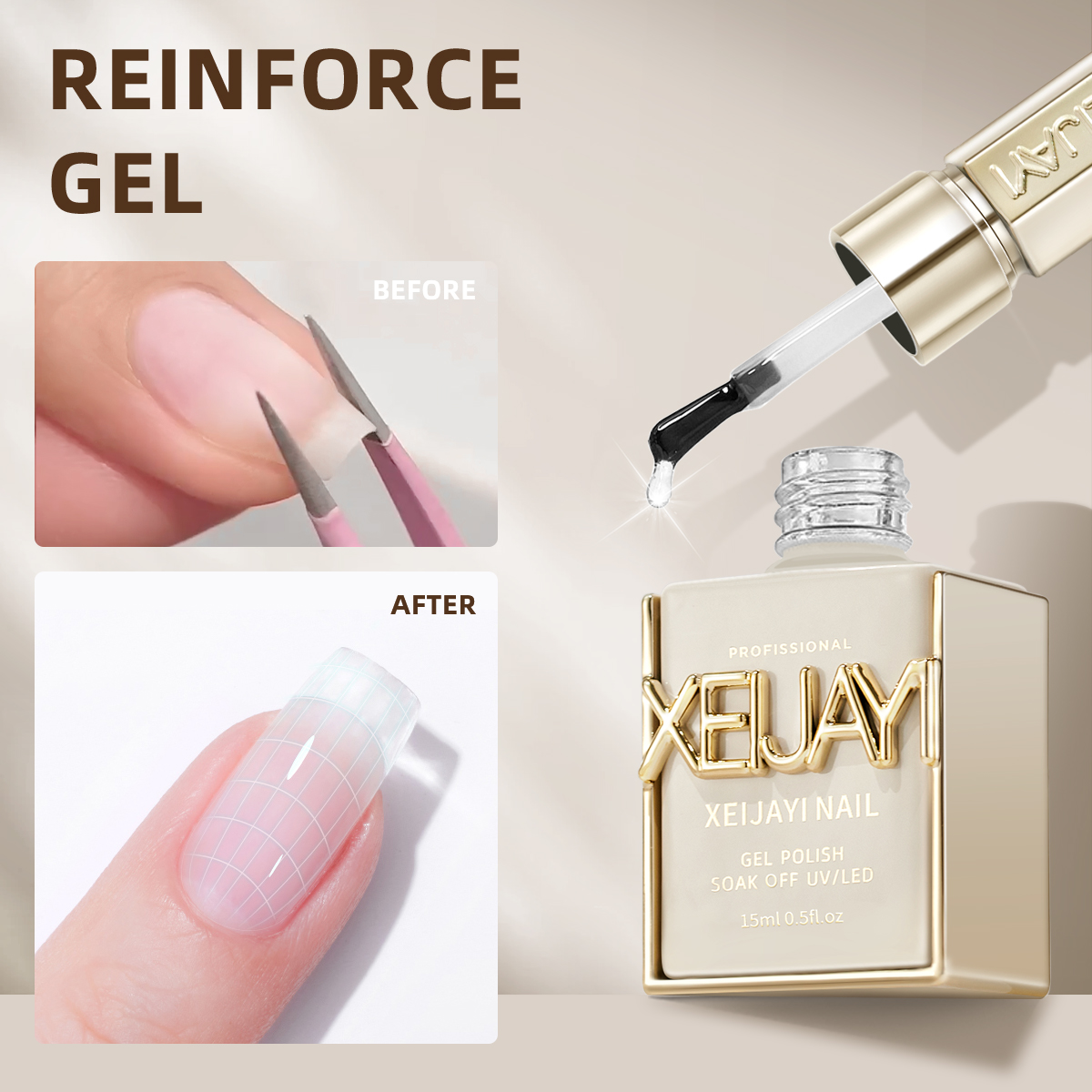 Nail Art Orange - 1 adet 15ml güçlendirmek jel tırnak