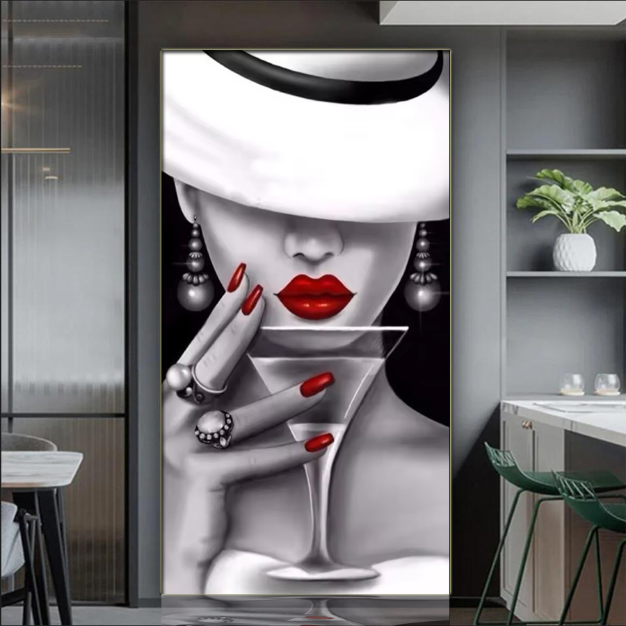 Nail Art Valentine - Zarif Kadın Tam Elmas Mozaik Kitleri