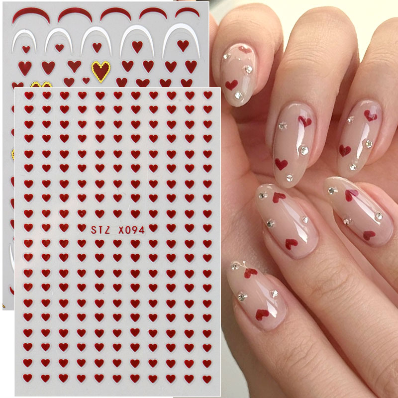 Nail Art Valentine - 2 adet Mini Aşk Kalp Nail
