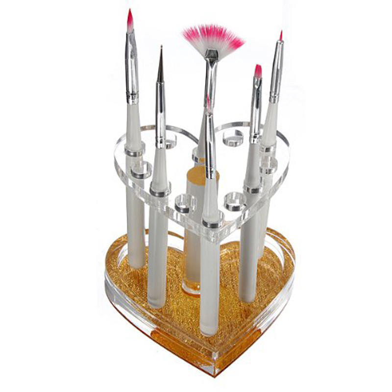 Nail Art Vector - 12 delikli tırnak fırçaları saklama kutusu
