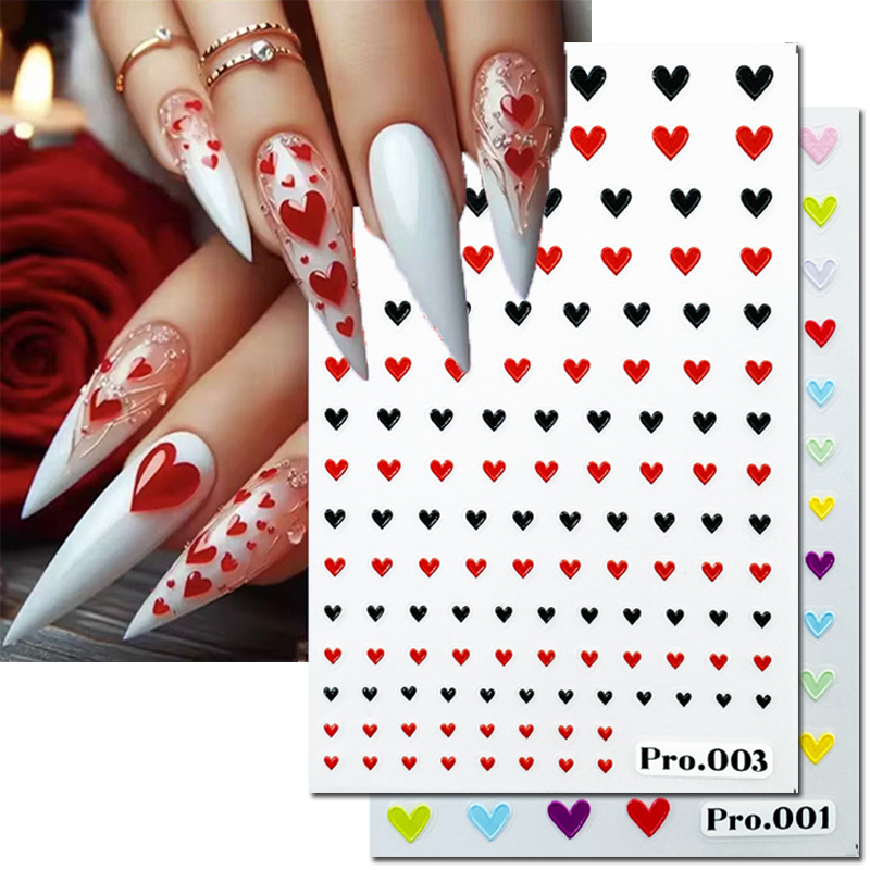 Nail Art Valentine - 5d Kabartmalı Nail Art Etiketler Sevgililer