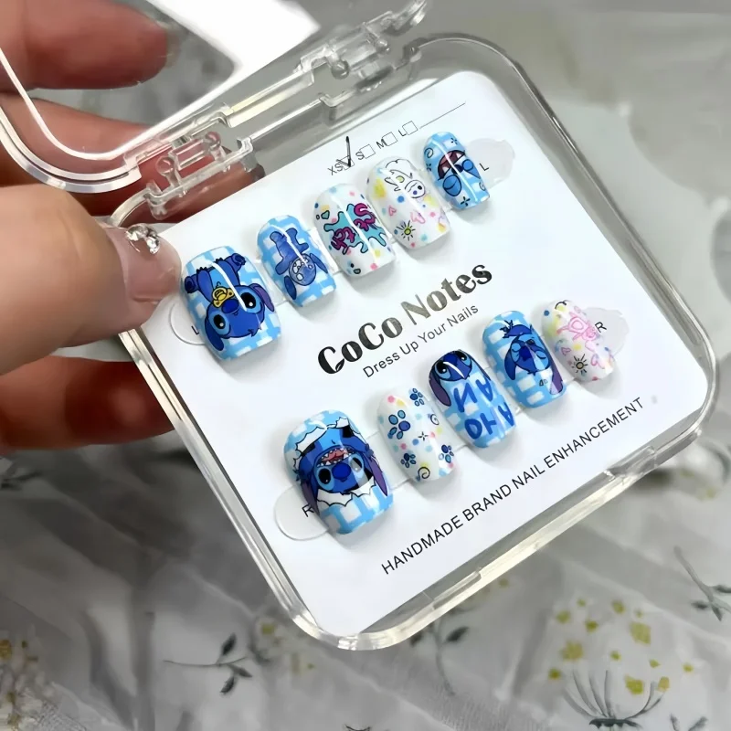 Nail Art Motif - Disney Stitch takma tırnak sevimli karikatür