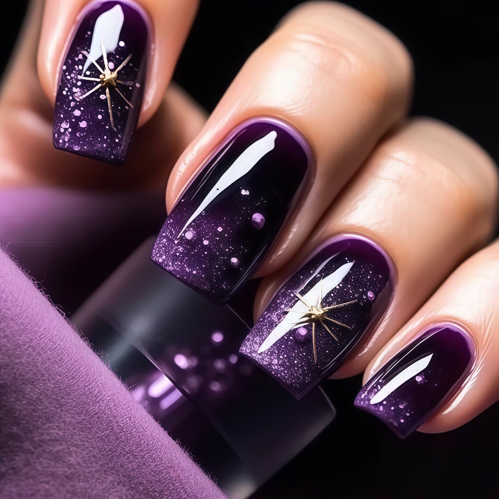 Nail Art Fake Nails - Kısa orta boy takma tırnaklar, gradyan