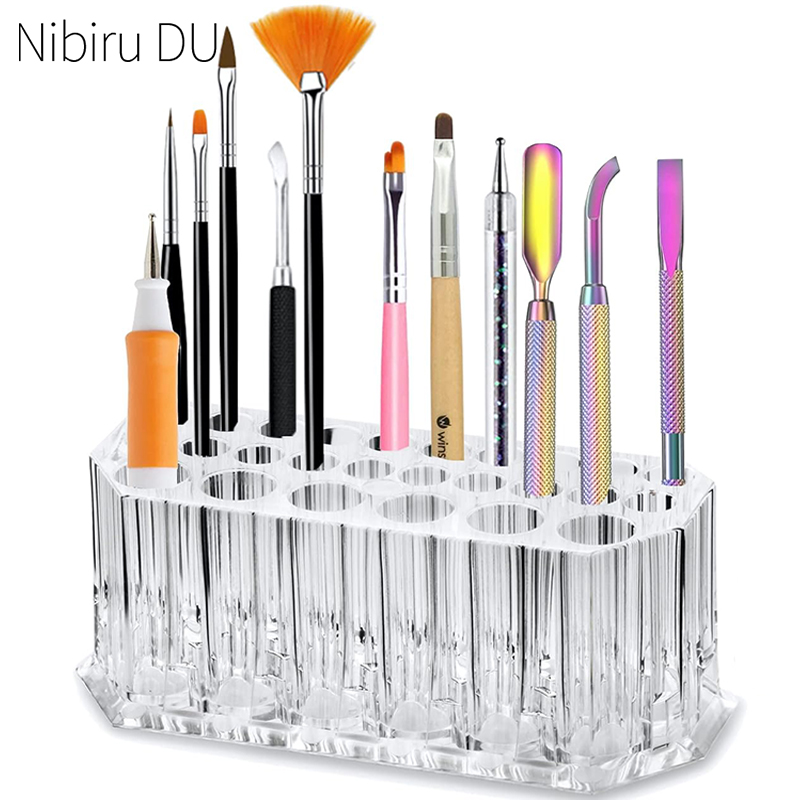 Nail Art Vector - 26 Delik Akrilik Tırnak Fırçaları Organizatör