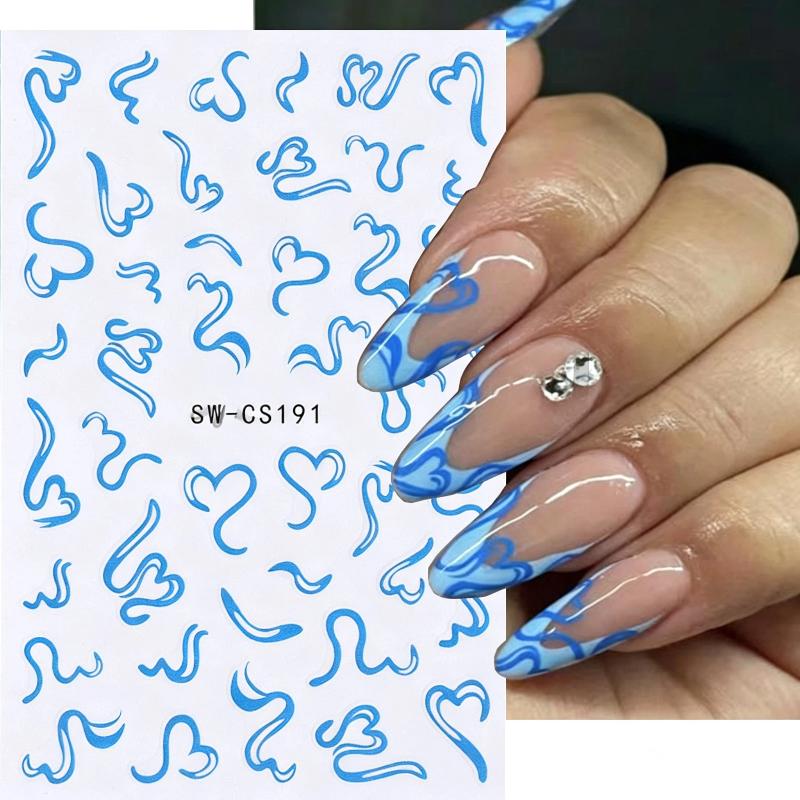Nail Art Valentine - 2 Yaprak Tatlı Tırnak Sanatı Çıkartmaları