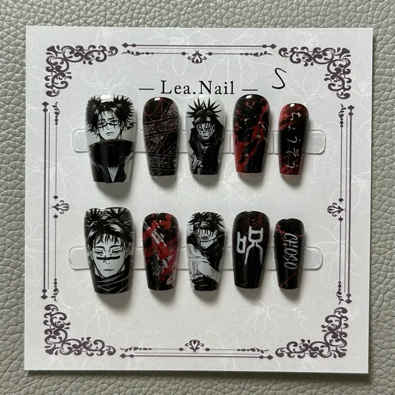 Nail Art Motif - Gojo Satoru Manikür Kedi Gözü Baskı