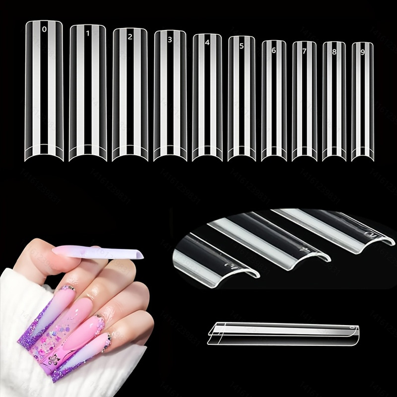 Nail Art Xxl - 500 XXL C-Kavisiz Tırnak Uçları, Profesyonel