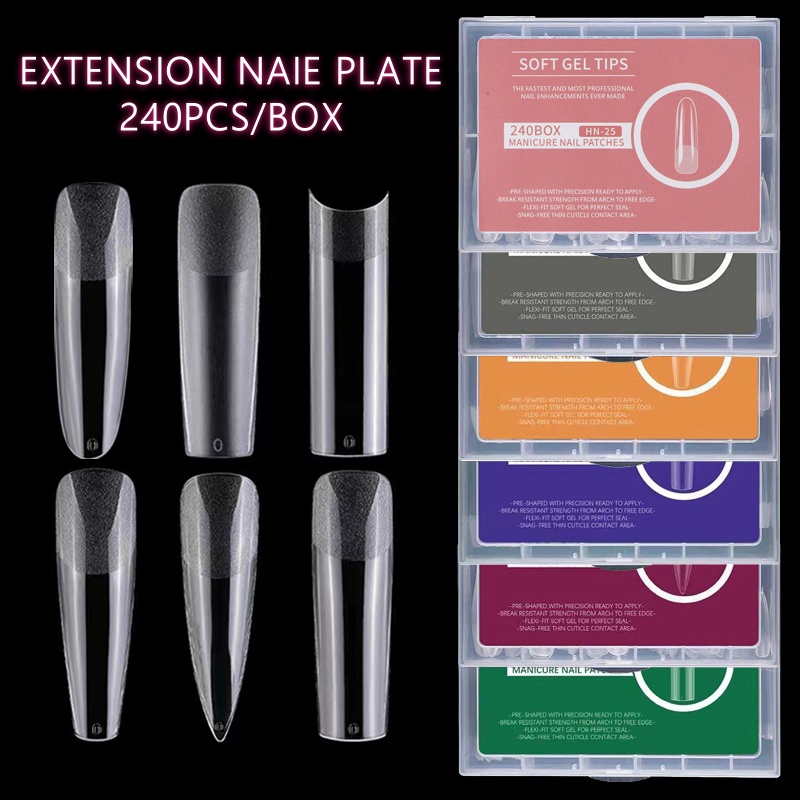 Nail Art Xxl - 240 adet XXL Uzun Kare Tam
