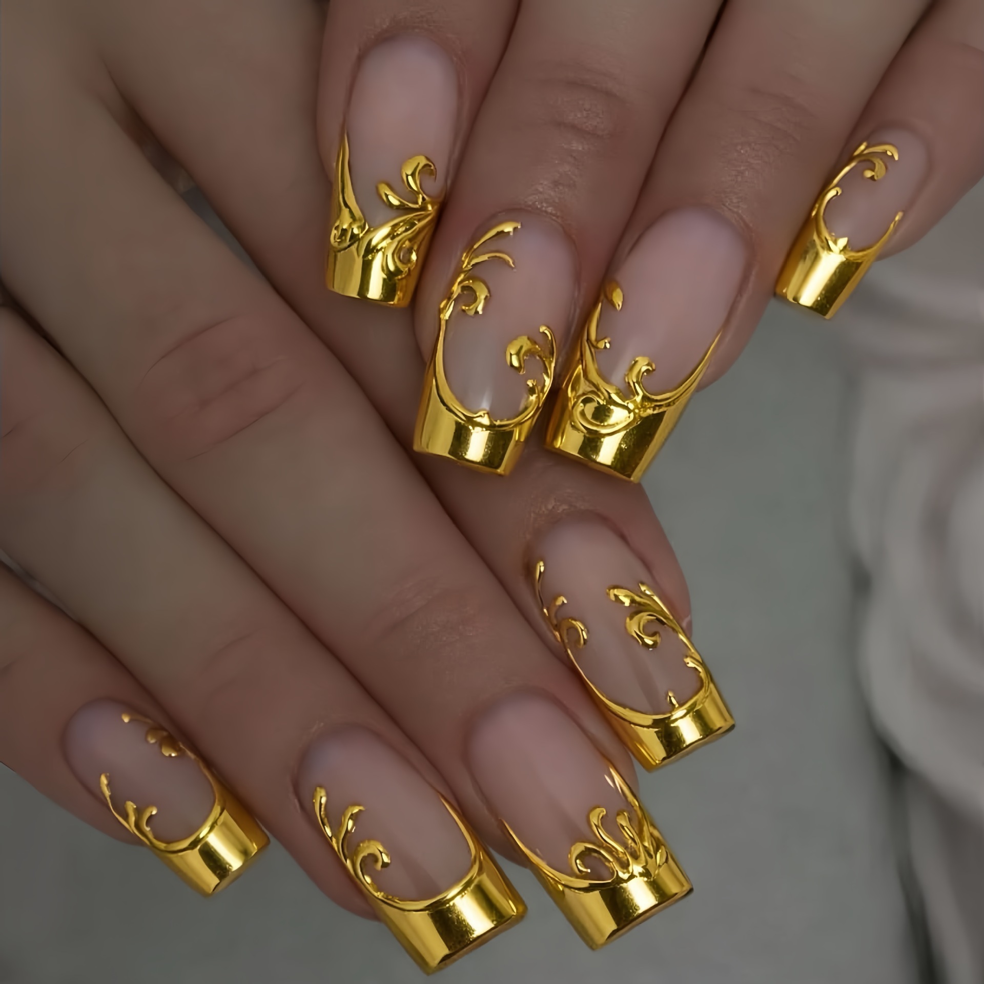 Nail Art Fake Nails - Kadınlar için Orta Uzunlukta Sahte Tırnaklar,