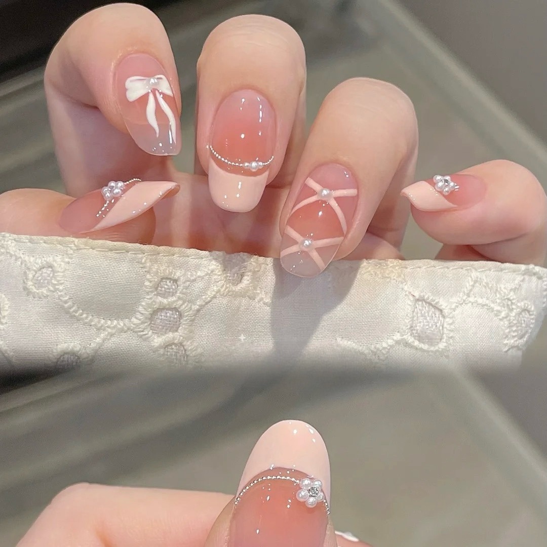 10 Adet Beyaz Fransız Pembe Ka - Nail Art Fake Nails incelemesi ve fiyatı