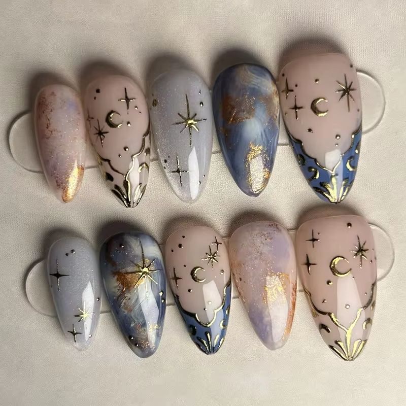24 Adet Kısa Badem Çivi Seti T - Nail Art Glitter incelemesi ve fiyatı