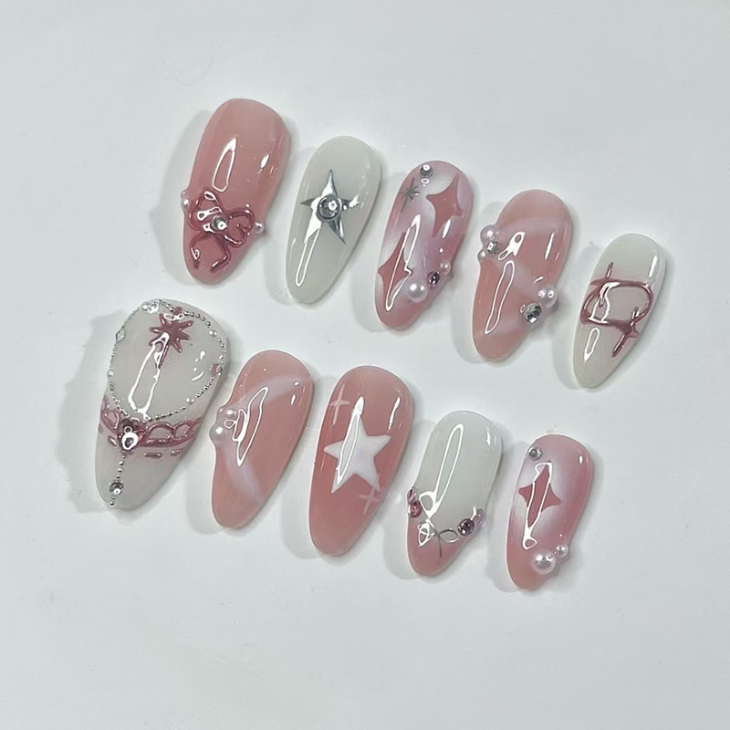 24 Adet Kısa Badem Çivi Seti T - Nail Art Glitter incelemesi ve fiyatı