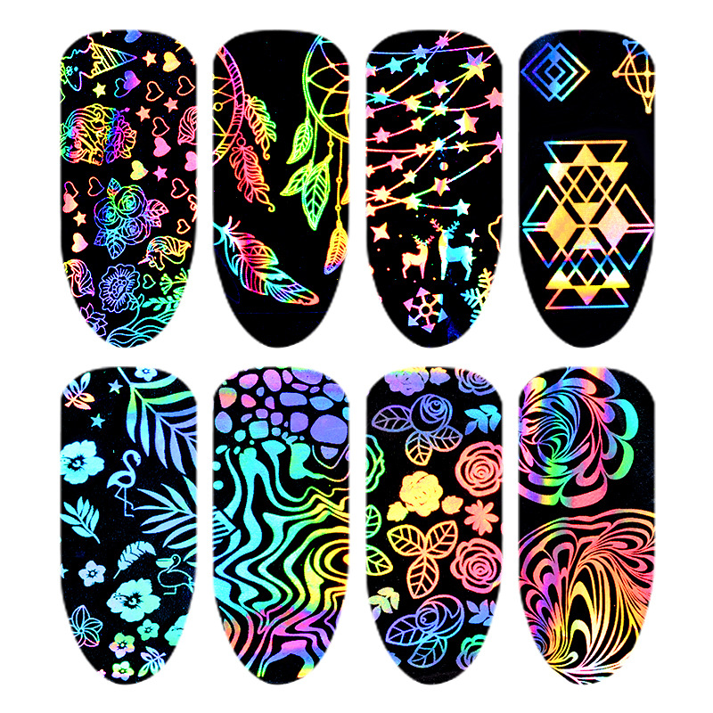 8 adet holografik renkli tırna - Nail Art Lotso incelemesi ve fiyatı