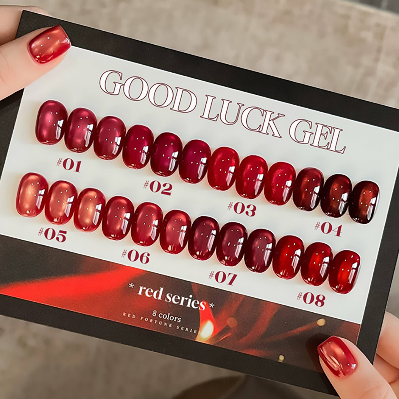 1 adet PSK Yeni Yıl Şans Kırmı - Nail Art Red Wine Cat Eye incelemesi ve fiyatı