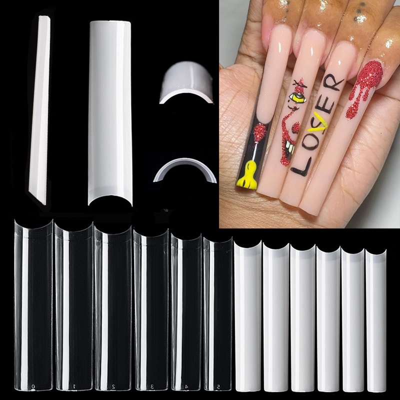 500 adet uzun kare hiçbir C eğ - Nail Art Xxl incelemesi ve fiyatı