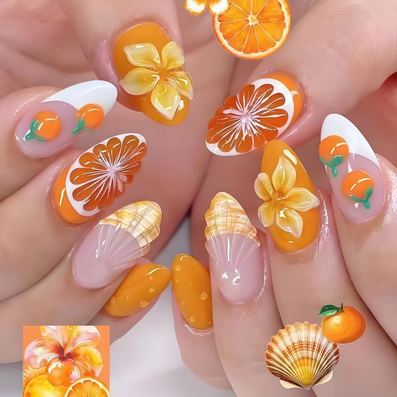 2026 Yeni 30 adet 3D Meyve Por - Nail Art Orange incelemesi ve fiyatı