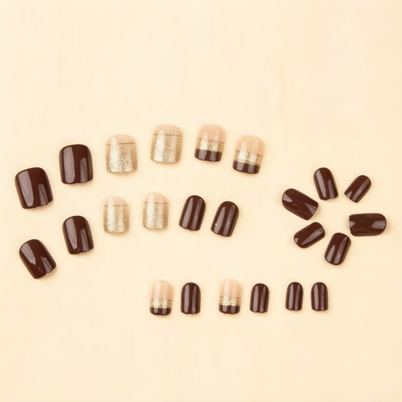Kadınlar için kısa kare takma  - Nail Art Glitter incelemesi ve fiyatı