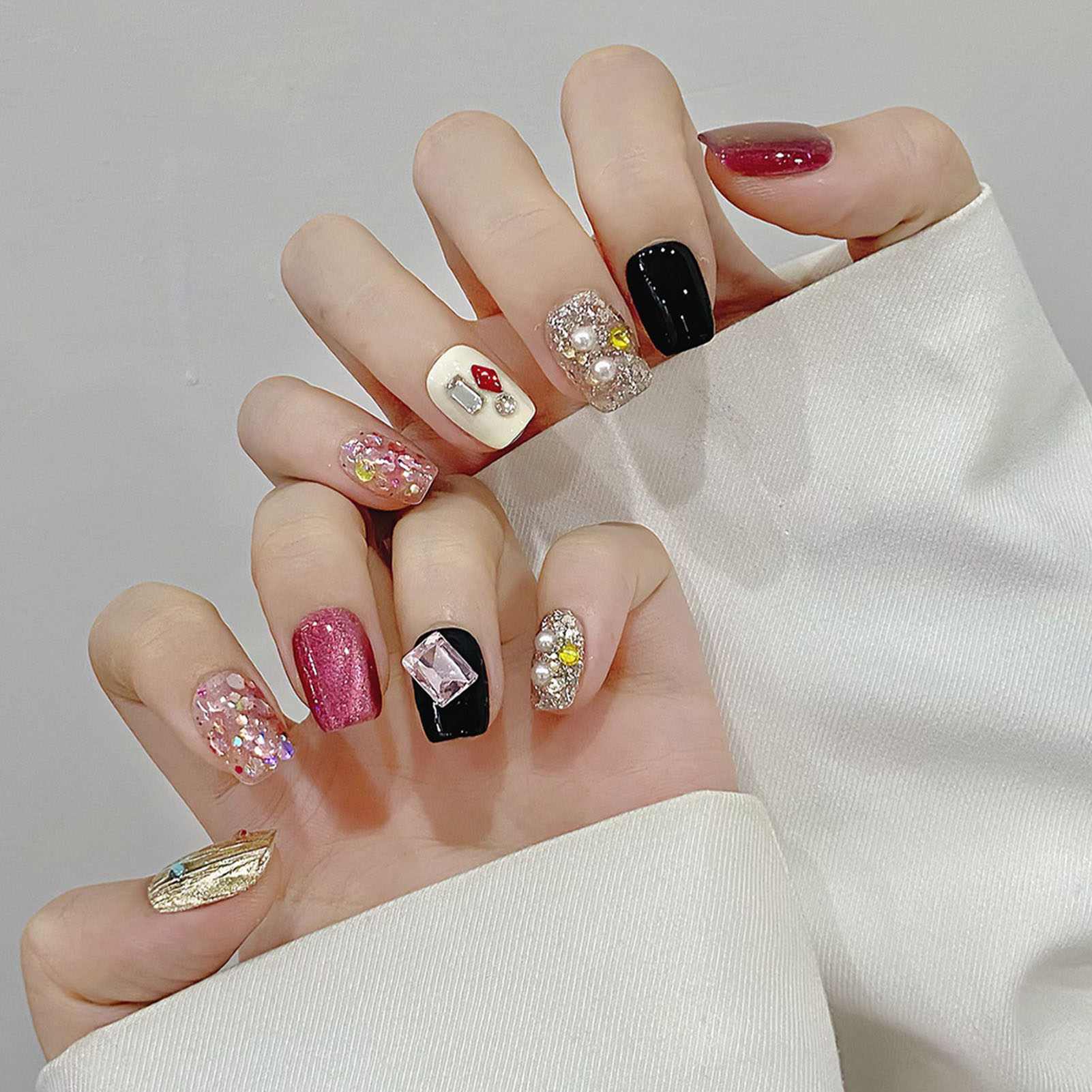 El yapımı çivi üzerinde basın  - Nail Art Glitter incelemesi ve fiyatı