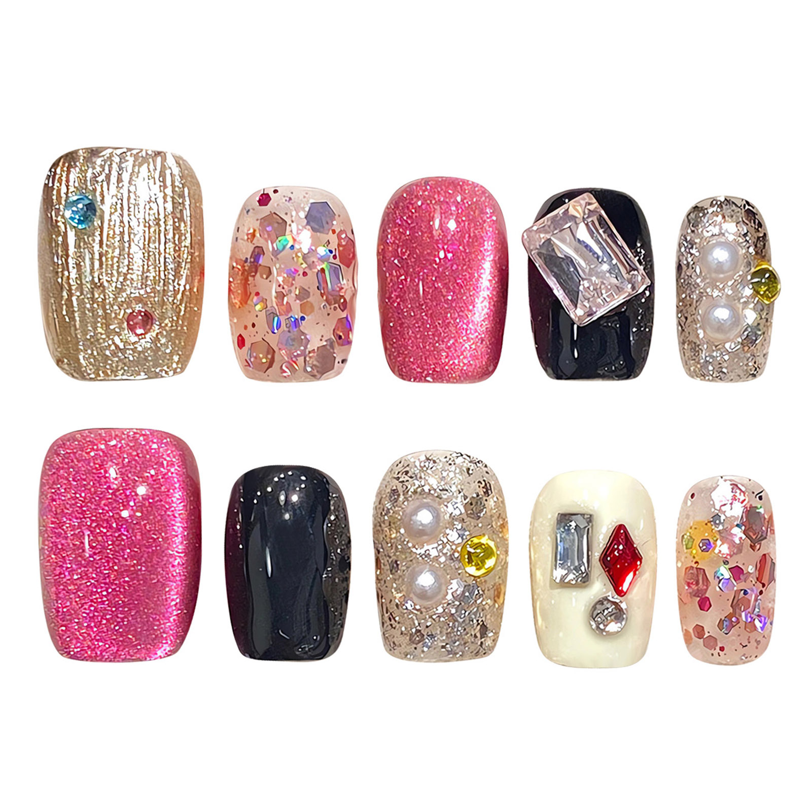 El yapımı çivi üzerinde basın  - Nail Art Glitter incelemesi ve fiyatı