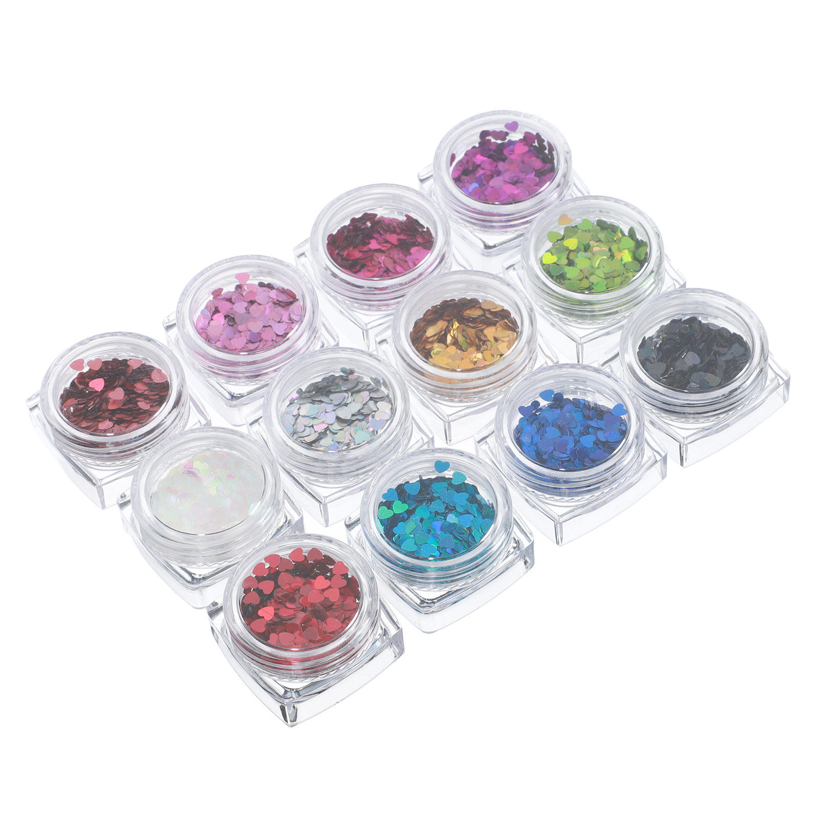 1 takım parlayan kalp tırnak p - Nail Art Valentine incelemesi ve fiyatı