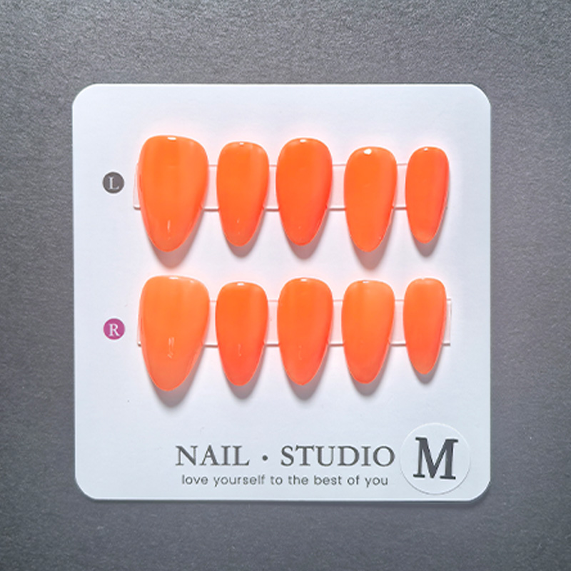 10 adet Badem Şeklinde Takma T - Nail Art Orange incelemesi ve fiyatı