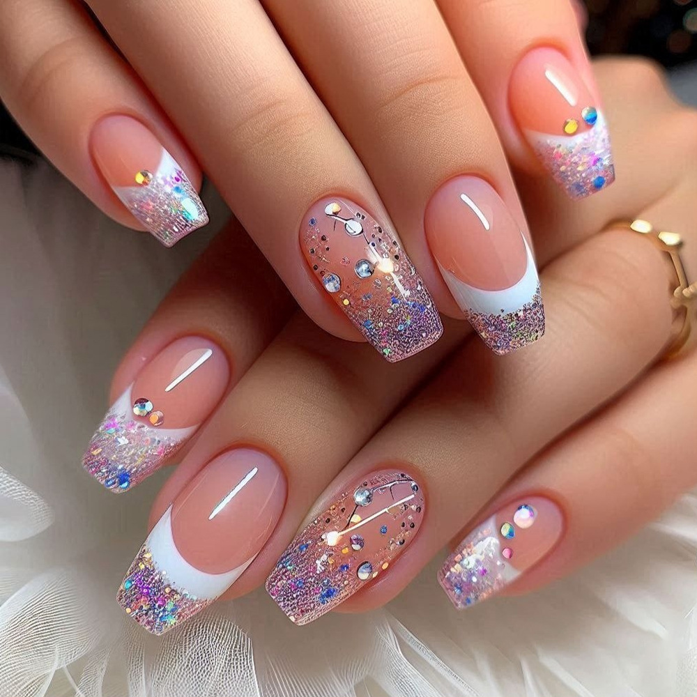 24 adet/takım Kısa Orta takma  - Nail Art Glitter incelemesi ve fiyatı