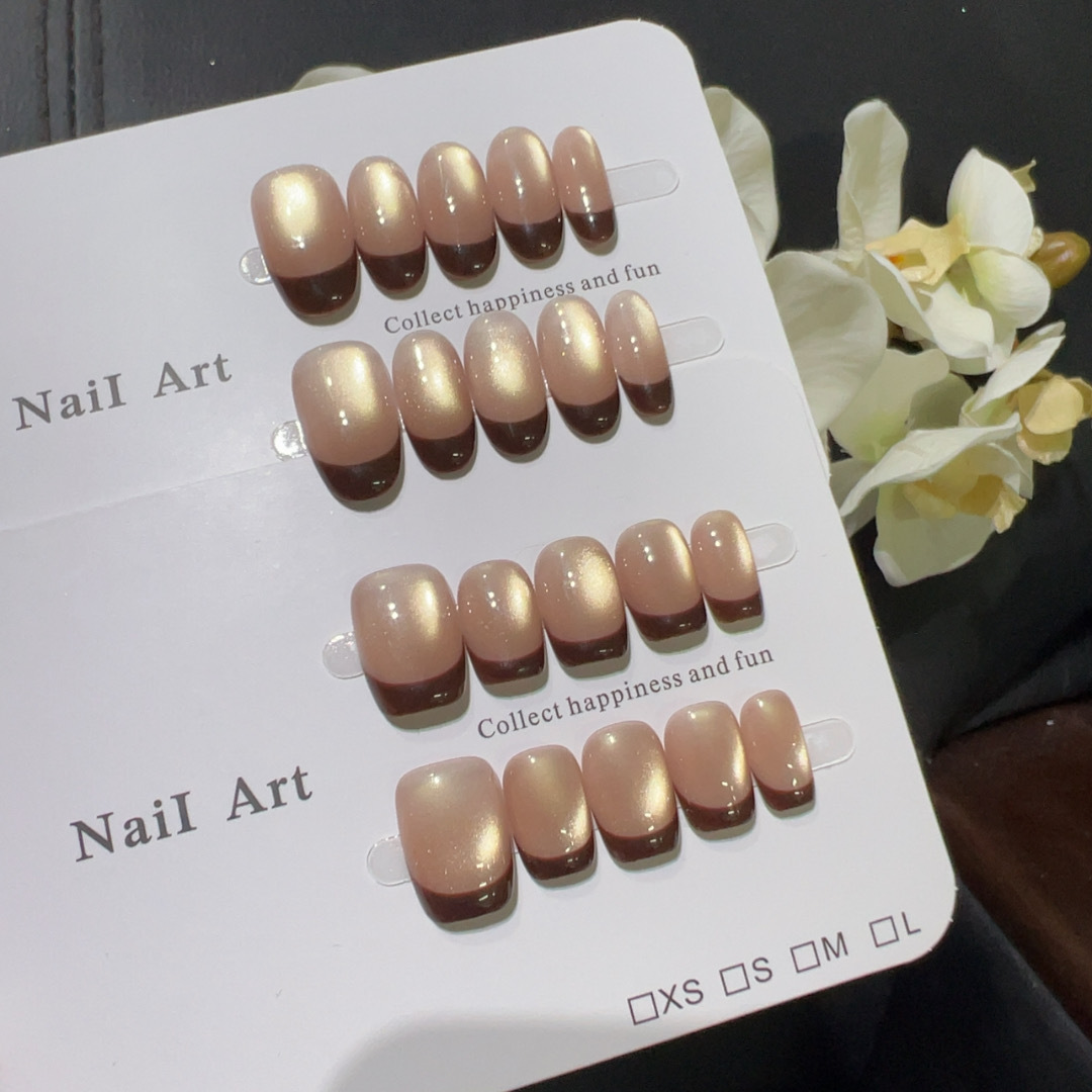 10 adet Kısa Fransız Takma Tır - Nail Art Red Wine Cat Eye incelemesi ve fiyatı