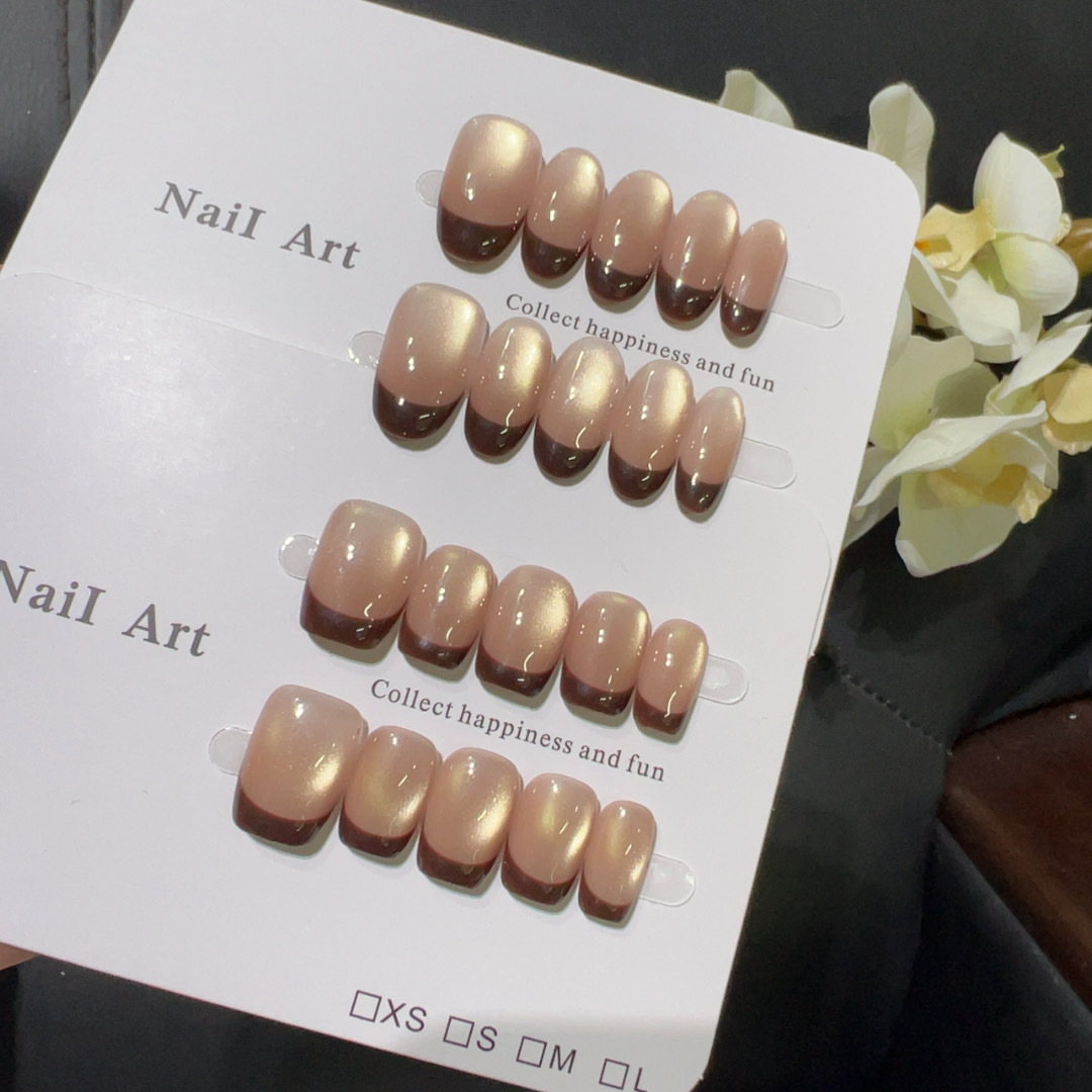 10 adet Kısa Fransız Takma Tır - Nail Art Red Wine Cat Eye incelemesi ve fiyatı
