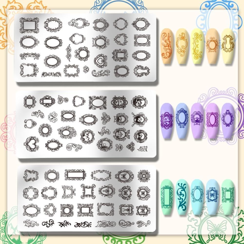 3 adet Vintage Resim Çerçevesi - Nail Art Motif incelemesi ve fiyatı