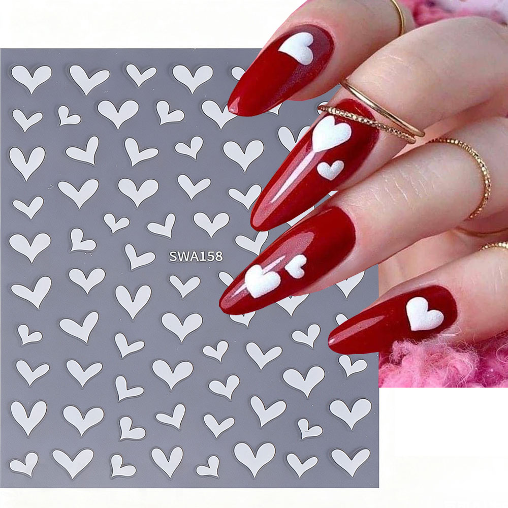 3D Beyaz Kalp Sevgililer Günü  - Nail Art Valentine incelemesi ve fiyatı