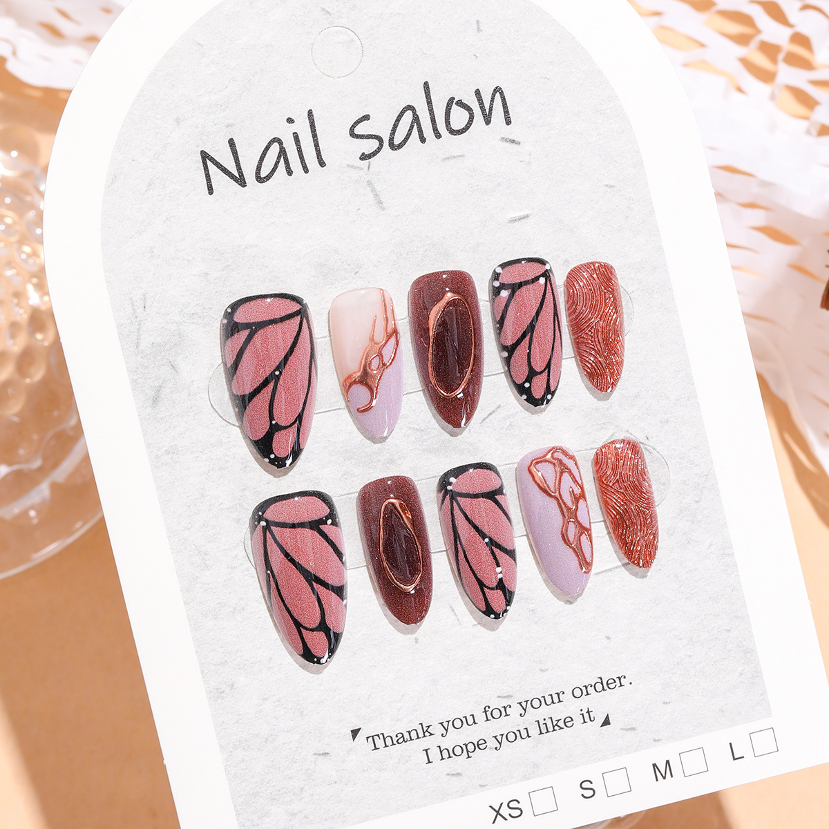10 adet Çikolata Kahverengi Ke - Nail Art Fake Nails incelemesi ve fiyatı