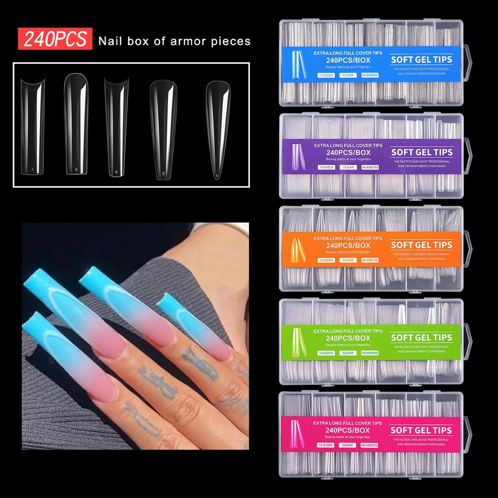 240 Adet/Kutu Şeffaf XXL Tam/Y - Nail Art Xxl incelemesi ve fiyatı