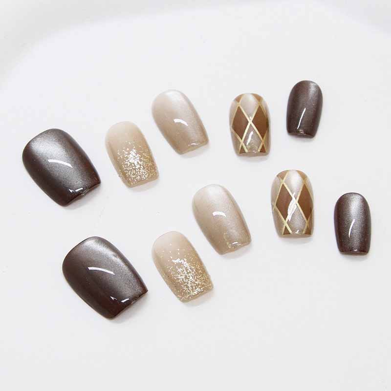 10 adet Kadın Şarap Kırmızı El - Nail Art Red Wine Cat Eye incelemesi ve fiyatı