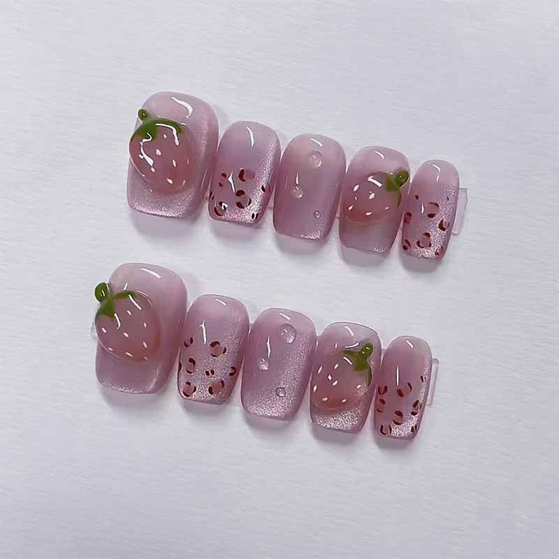 10 adet Kadın Şarap Kırmızı El - Nail Art Red Wine Cat Eye incelemesi ve fiyatı