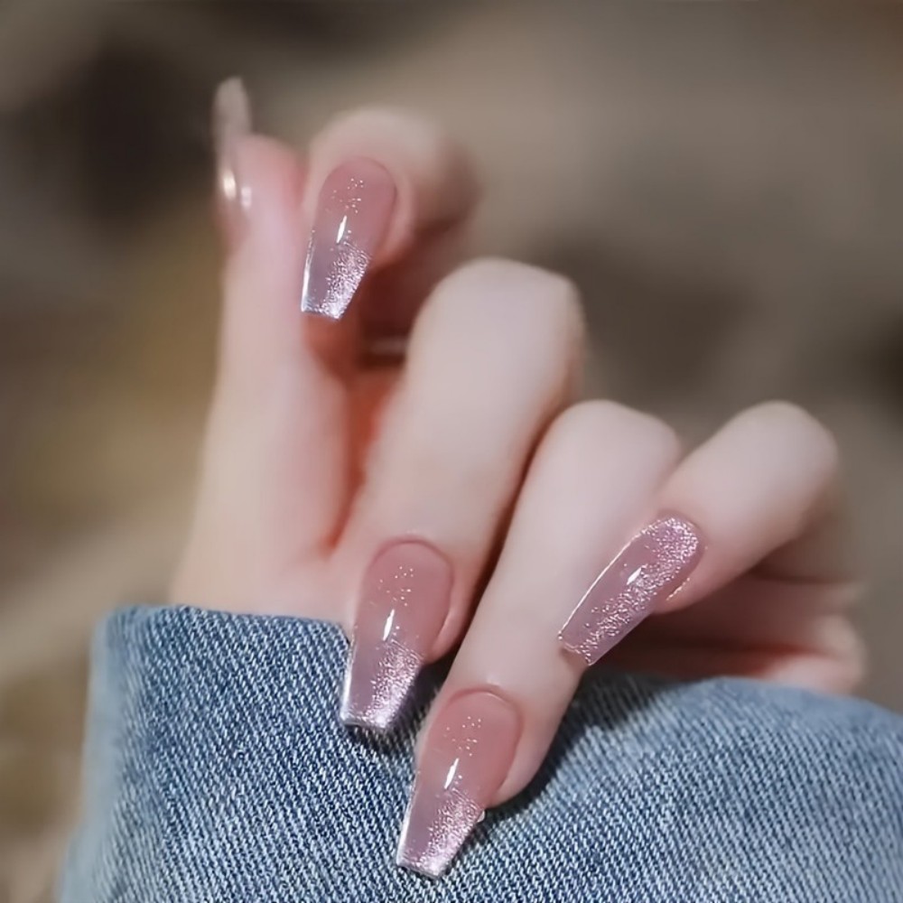 24 adet Işıltılı Pembe Simli K - Nail Art Fake Nails incelemesi ve fiyatı