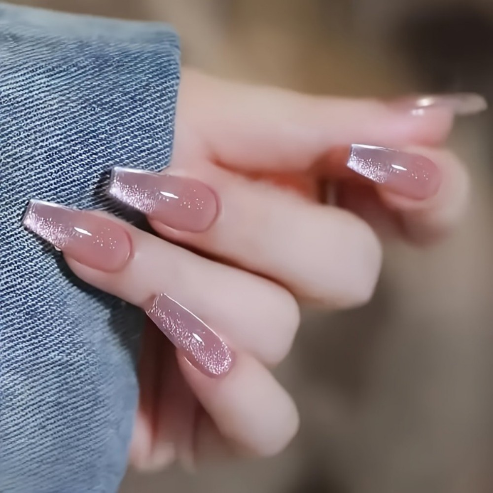 24 adet Işıltılı Pembe Simli K - Nail Art Fake Nails incelemesi ve fiyatı