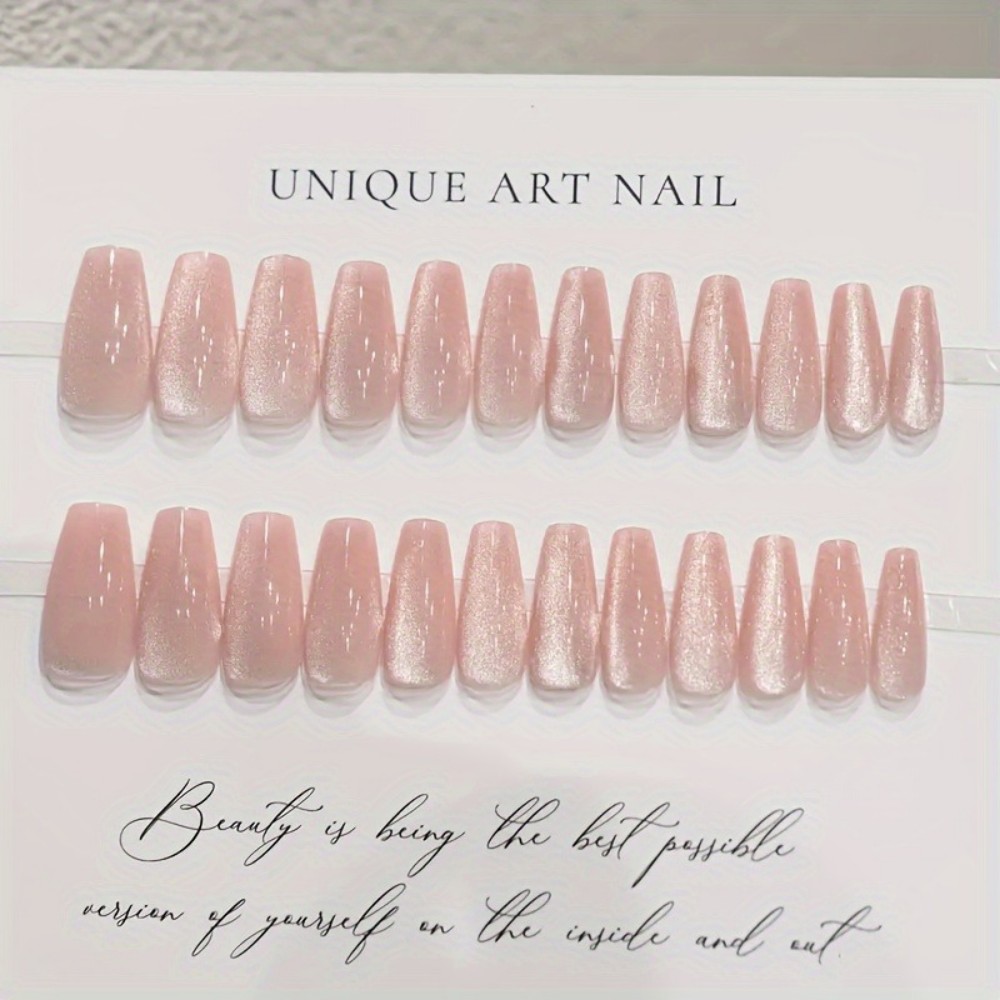 24 adet Işıltılı Pembe Simli K - Nail Art Fake Nails incelemesi ve fiyatı