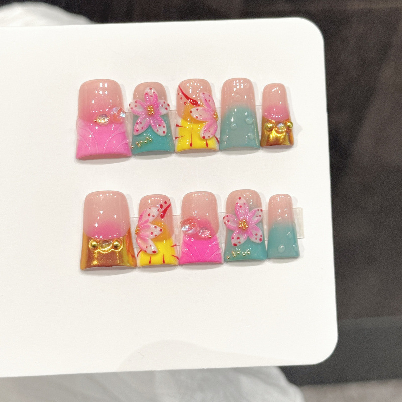 10 Adet Okyanus Stili Takma Tı - Nail Art Fake Nails incelemesi ve fiyatı