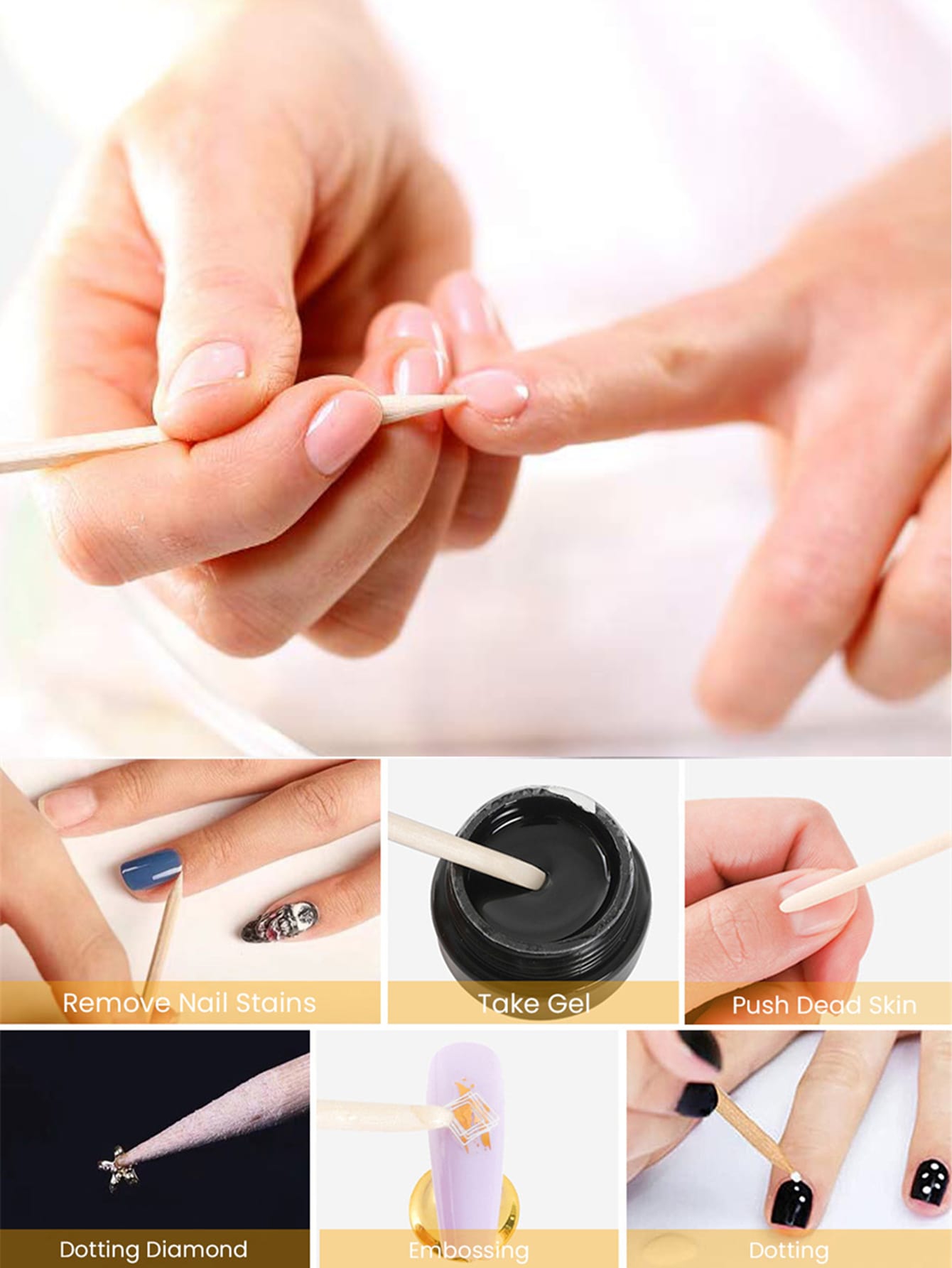 15 ila 500 Adet Turuncu Ahşap  - Nail Art Orange incelemesi ve fiyatı