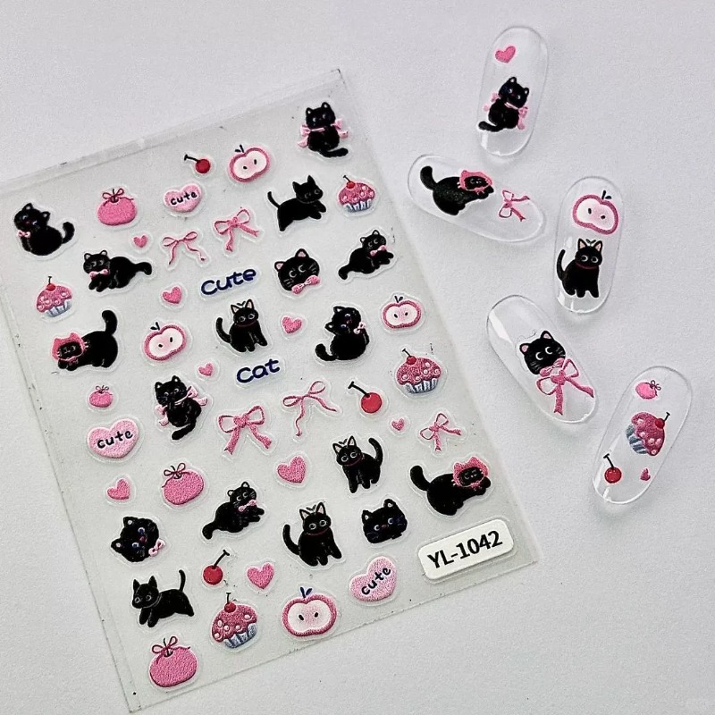 Sevimli Karikatür Fiyonklu Siy - Nail Art Motif incelemesi ve fiyatı
