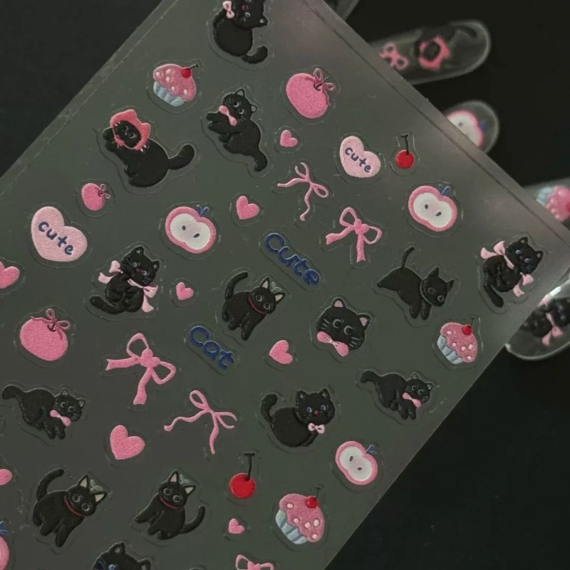 Sevimli Karikatür Fiyonklu Siy - Nail Art Motif incelemesi ve fiyatı