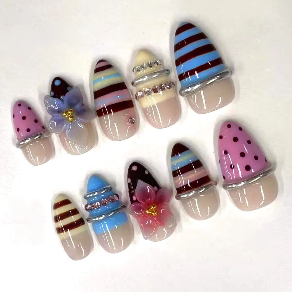 24 Adet Badem Şeklinde Takma T - Nail Art Red Wine Cat Eye incelemesi ve fiyatı