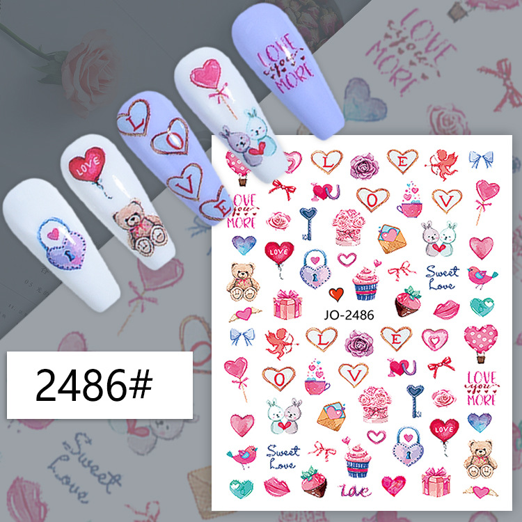 3D Tırnak Sanatı Çıkartmaları  - Nail Art Valentine incelemesi ve fiyatı